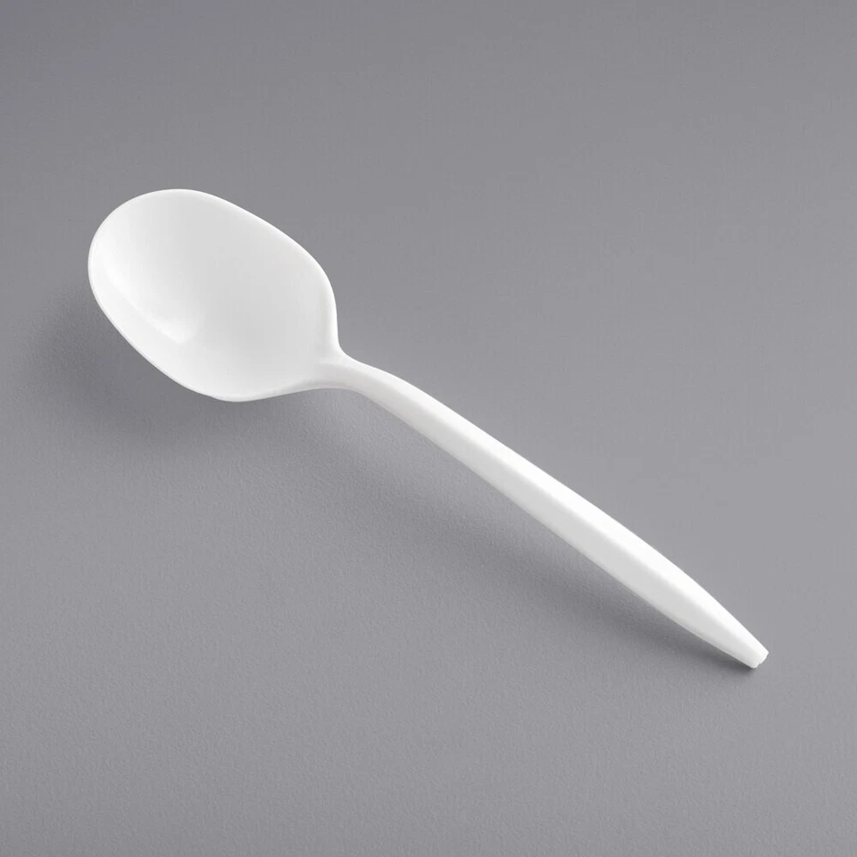 Spoons Heavy Duty Disposable 1000PCS Bulk in White/Black - Image 2 of 2