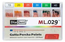 Obturation Gutta Percha mm-Marked .02 Taper By DiaDent 120 PER Pack 