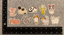 Lot of 10 Assorted Cat Stickers