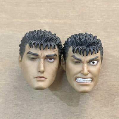 lot of 2 ThreeZero Berserk Guts 1/6 Scale Head Painted