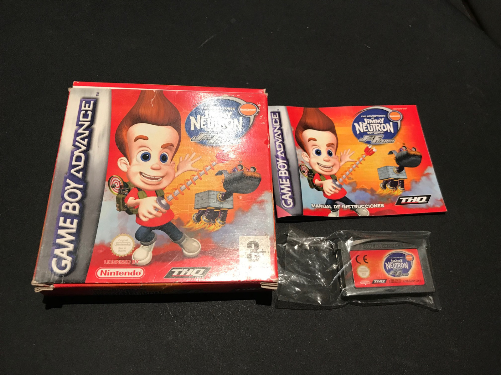 Jimmy Neutron Boy Jenius Jet Fusion GBA Game Boy Advance PAL ESPAGNOL