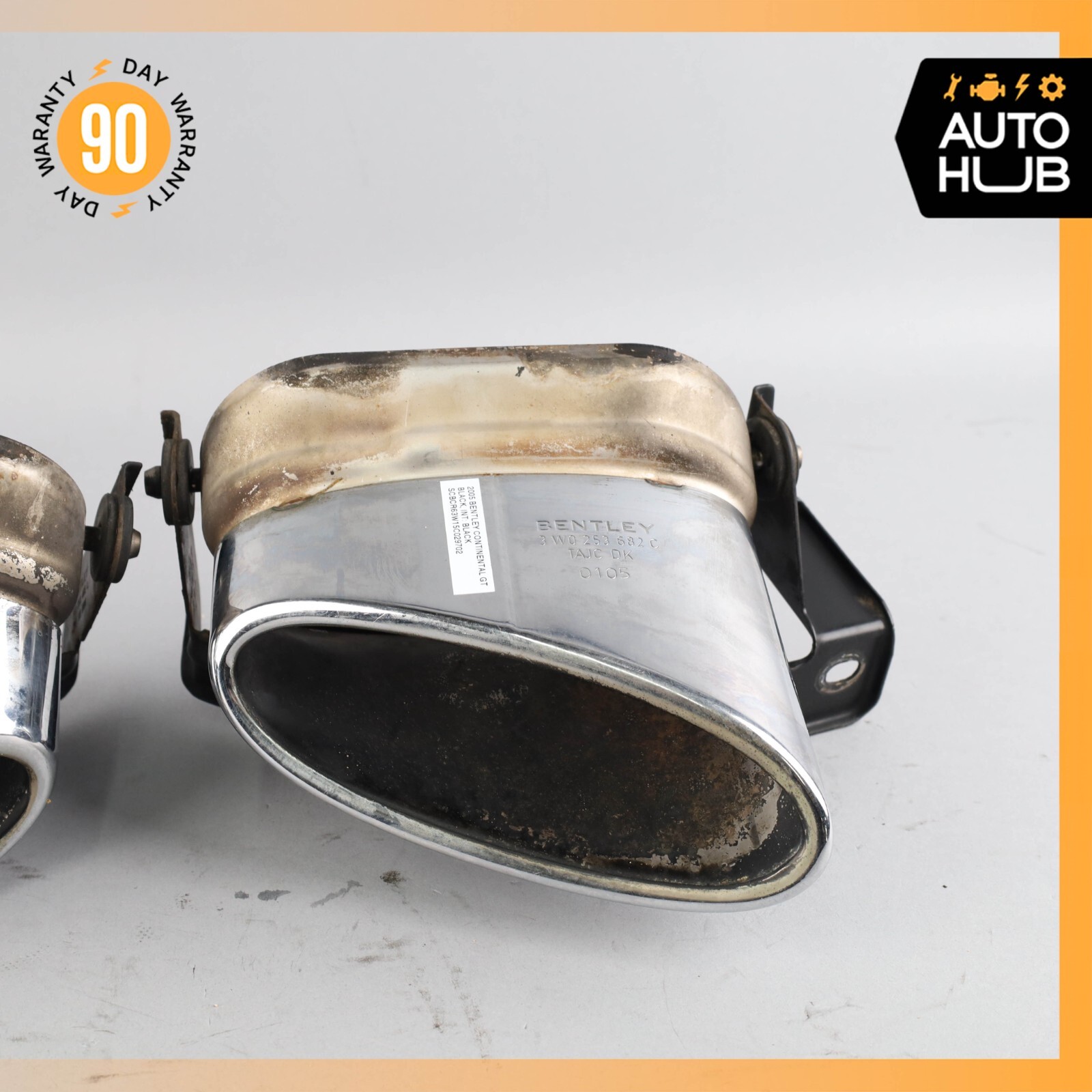 Bentley Continental GT GTC Exhaust Muffler Tips Left and Right Set OEM