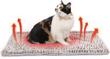 Reversible Self Warming Cat Dog Bed 27.5x18.5 - Warm and Cozy Thermal Pet Mat