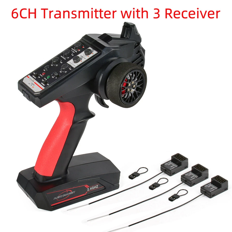 AUSTAR RC Transmitter+Receiver 2.4G 6CH Universal Controller for 1/10 1/8 RC Car - Image 4 of 4