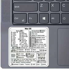 Mac OS Keyboard Shortcuts Vinyl Decal Sticker MacBook, Air, Pro, Modern Help