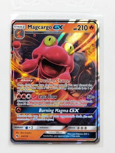 ULTRA RARE Magcargo GX 44/214 Pokemon Sun & Moon SM Lost Thunder