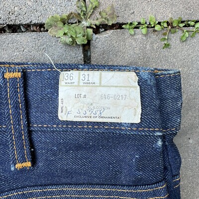 VINTAGE LEVI'S 646 BIG E DEADSTOCK BELL BOTTOMS MADE IN USA 36X31