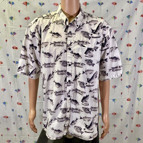 men's shirt with fish pattern