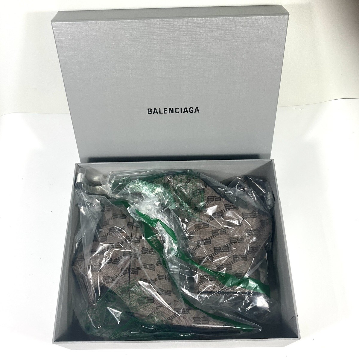 Balenciaga So Knife Logo Jacquard Bootie Size 39 Square BB