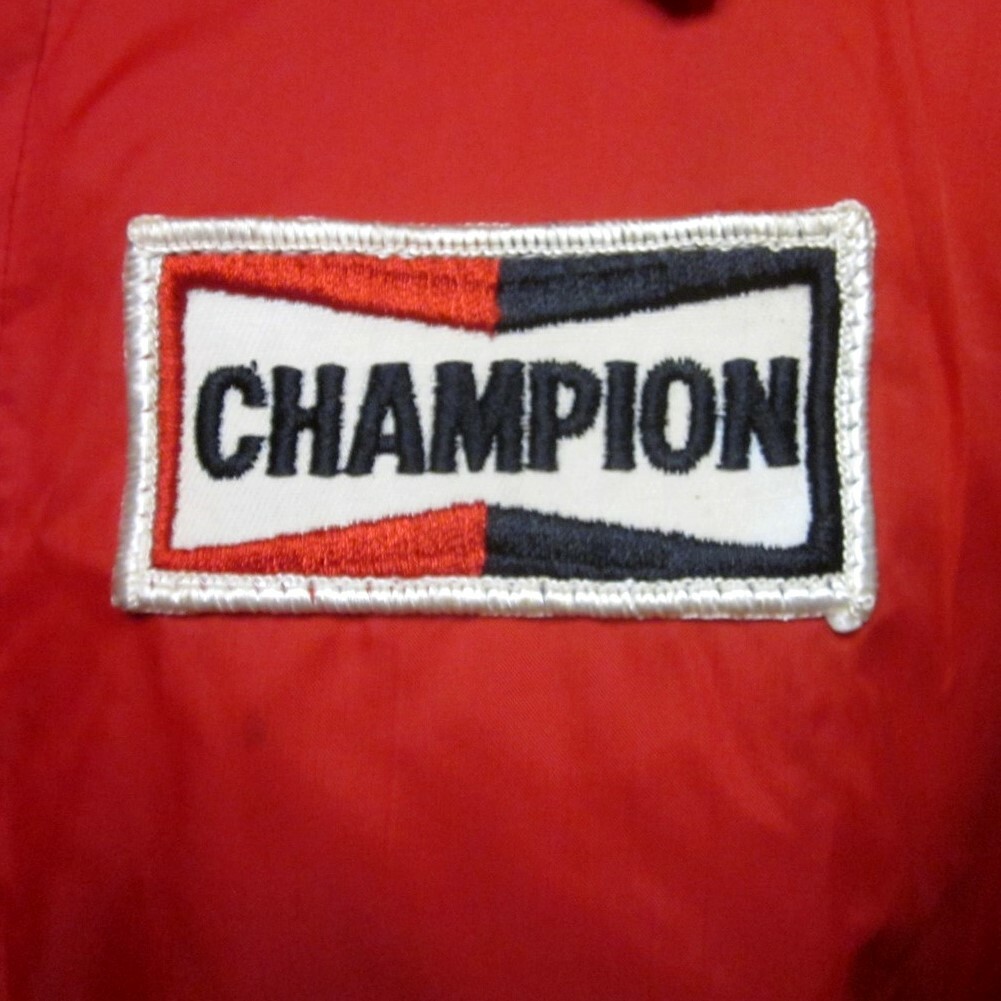 CHAMPION SPARK PLUGS nylon jacket lrg 1970s racing old CHAMPION SPARK PLUGS nylon jacket lrg 1970s racing old