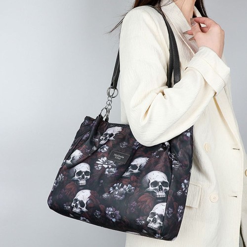 Multifunctional Gothic Style Bag Large Capacity Halloween Handbag Gift - Picture 12 of 14