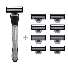 New Razor Handle with 8 Refill Knife Blades Cartridges, Sealed Value–Best Gifts