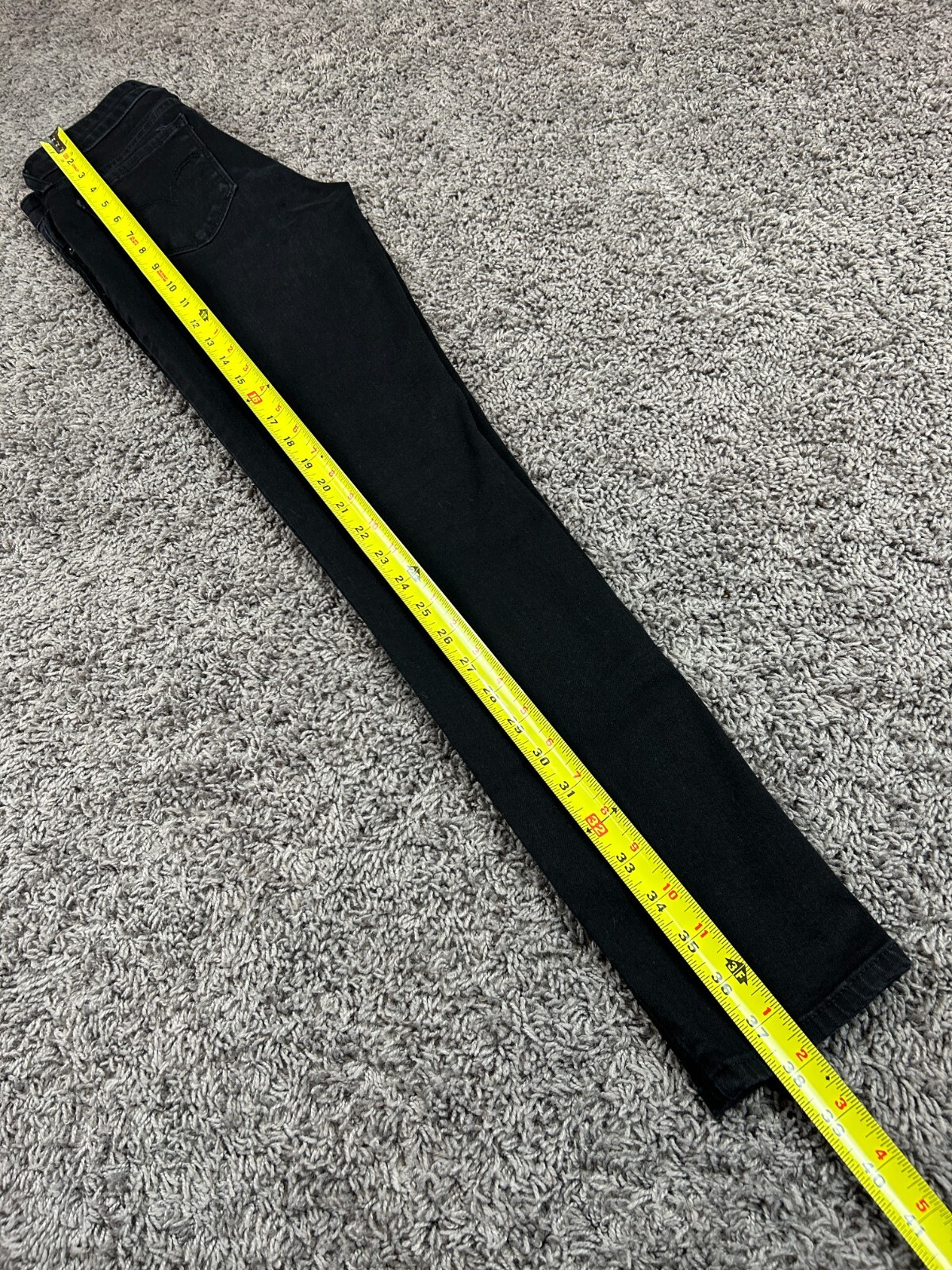 Levis 711 Jeans Women's Size 27 Black Denim Skinny Stretch (Act 27 X28.5") thumbnail 12