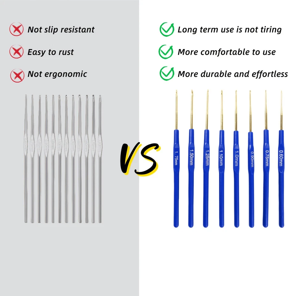 Crochet-Starter-Kit-Adults-All-in-One-Yarn-2-6mm-Hooks-Book-Floral-Bag-Gift-Wome - Image 3 of 4