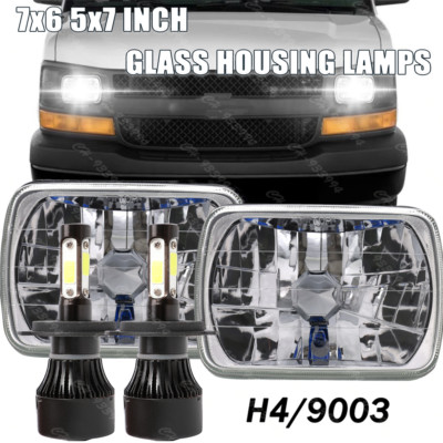 5x7 7x6'' LED Headlights Hi/Lo Sealed Beam For Chevy Express Cargo Van 1500 3500