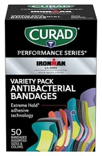 Curad - CURIM1850 Performance Series Ironman Antibacterial Bandages, Extreme
