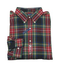 Polo Ralph Lauren Big Tall Red Multi Plaid Stretch Performance Flannel Shirt
