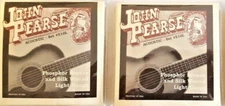 (TWO SETS) John Pearse SILK & Bronze Acoustic GUITAR Strings 11-49 Light 510L