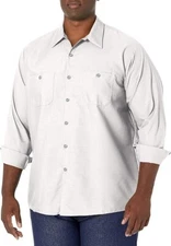Red Kap Men's Industrial Long Sleeve Work Shirt, White