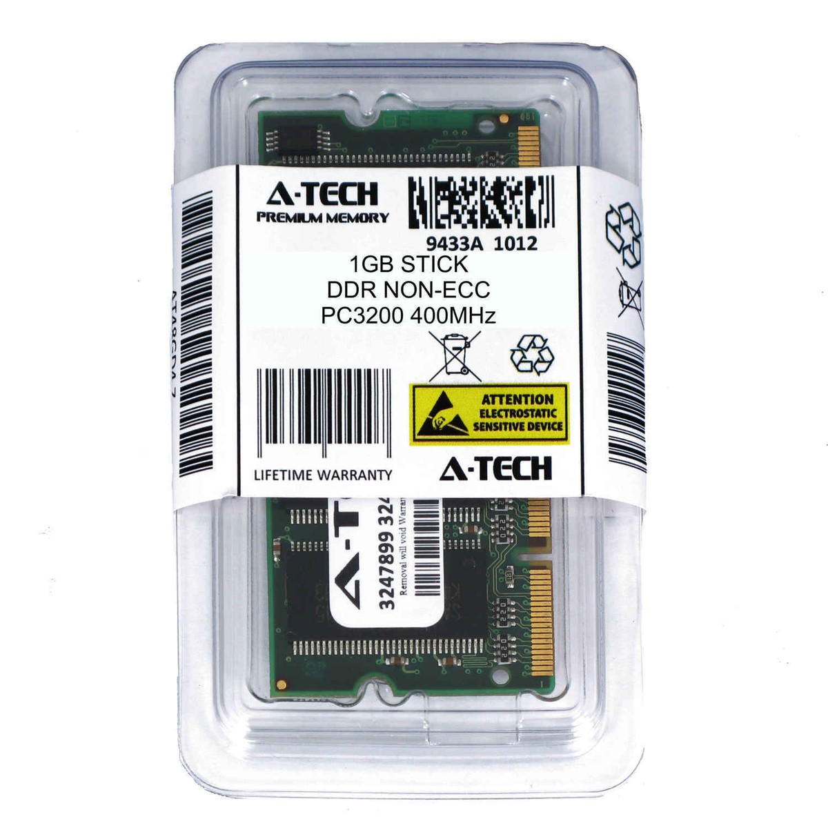 A-Tech 1GB PC3200 Laptop SODIMM DDR 400MHz 200pin DDR1 Notebook