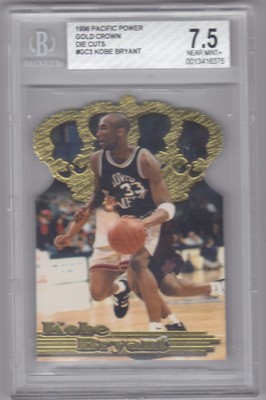 1996-97 Pacific Kobe Bryant RC GOLD CROWN DIE-CUT BGS 7.5 NEAR 