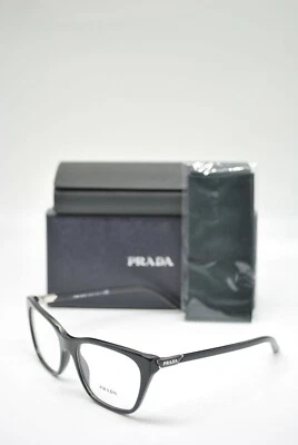 NEW PRADA VPR 05Y 1AB-1O1 BLACK AUTHENTIC RX EYEGLASSES 53-17