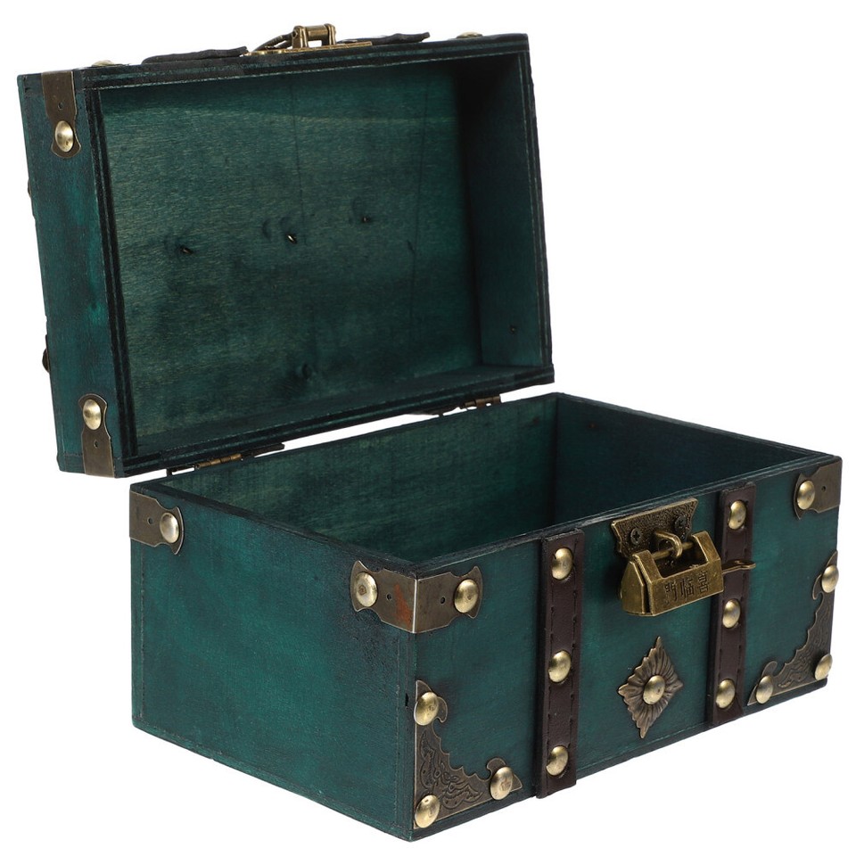 Locked Treasure Chest Trinket Case Retro Piggy Bank Jewelry eBay