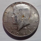1964 Kennedy Half Dollar - 90% SILVER Half Dollar
