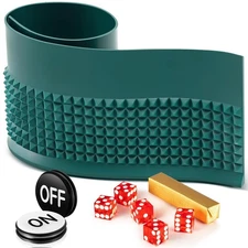 Leyndo Craps Tabletop Game Set, Includes 48"x11" Rubber Craps Diamond Pyramid...