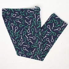 Brooks Brothers Milano Tennis Club Pants Mens 32x30 Blue Green White Cotton Mix