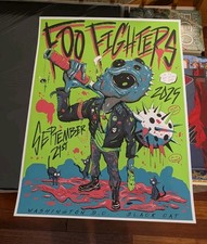 Foo Fighters Poster Black Cat Washington DC 2025 Signed NM AP x/30 Carpenter