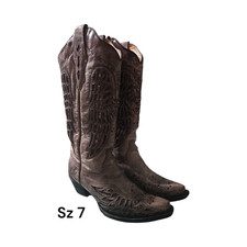 Corral Boots Western Boots Brown US Size 7 Glitter Sequin Cowgirl