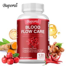 Blood Flow Care 120pcs - W/Hawthorn, L-Arginine, Ginger Root, Cayenne Pepper