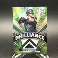 2021 Spectra Brilliance Materials Neon Green Prizm 22/25 Nick Madrigal #BM-NM