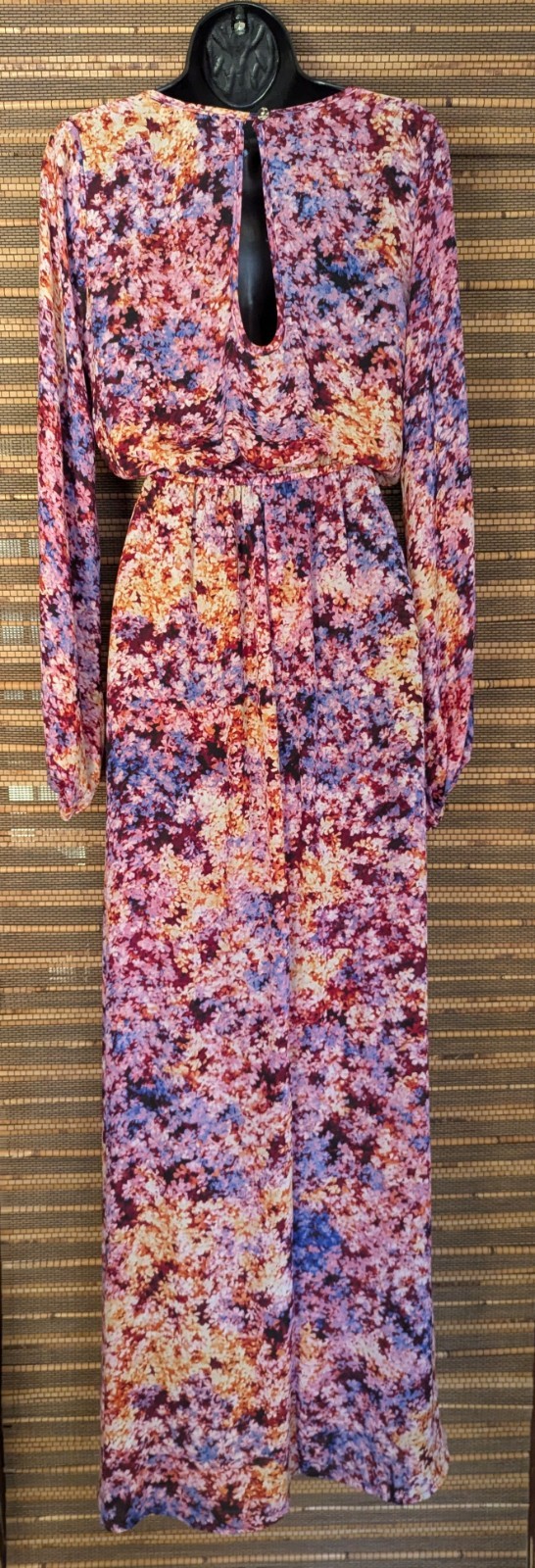 Show Me Your Mumu Size M 8-10 Purple Pink Blue Gold Floral Fairy Maxi Wrap Dress