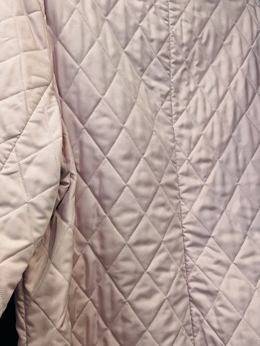 BURBERRY London Diamond Quilted Snap Jacket Pink Nova Check Lining Women’s Sz L - Picture 12 of 19