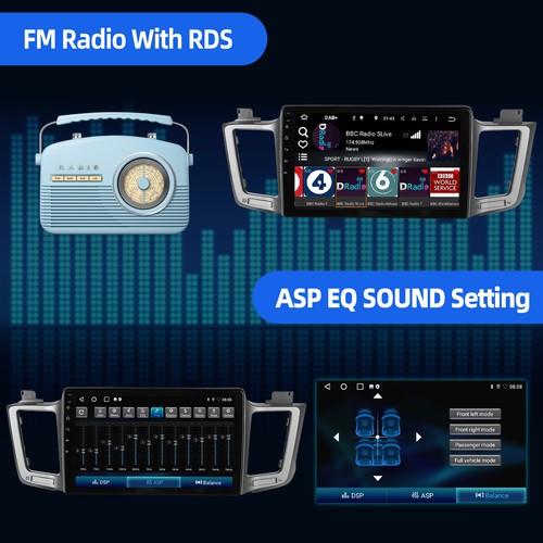 Apple Carplay Car Stereo Radio Android 14 WiFi For 13-2018 Toyota RAV4 JBL Audio - Picture 10 of 12
