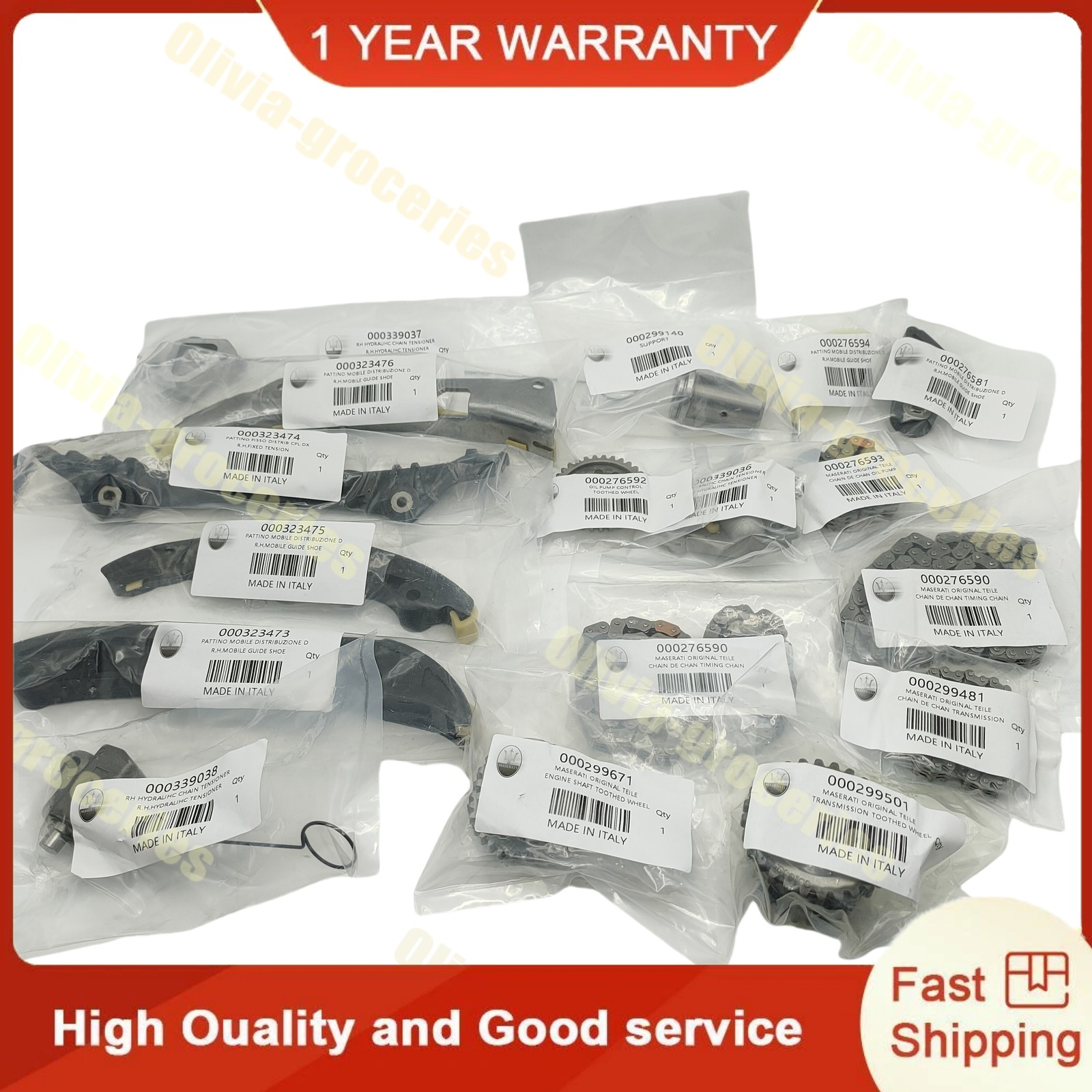 Timing Chain Kit FOR Maserati Ghibli Levante Quattroporte 3.0TT V6 323513 299481