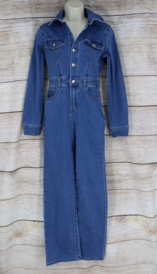 Combinaison (jean) Forever 21 Taille 4 Femme - Style Boyfriend Délavé Vieilli, Occasion Très Bon état