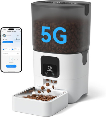 Automatic Cat Feeder with App, 5G Wifi Cat Food Dispenser, 6L Timed Cat Feeder f