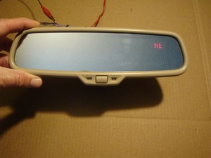 AUDI A4 A6 Q7 COMPASS AUTO DIM REARVIEW MIRROR OEM BEIGE 06 07 08 09 10 11 12 13