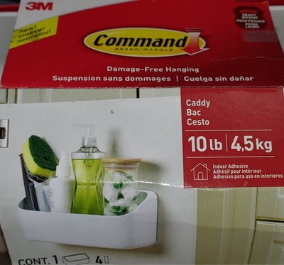Command Heavyweight Organizing Caddy (Removable) :White: New: Fast S&H-Buy Today