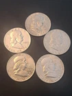 Lot (5) Franklin Half Dollar Coins