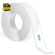 Double Sided Tape Heavy Duty,Removable Clear Nano Mounting Tape,Picture Hanging 