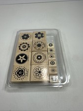 Stampin' Up Big Flowers Rubber Stamp Set Of 8 Litte Flowers Set Of 6
