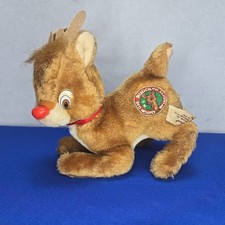 Vintage 1988 Puppet Rudolph The Red Nose Reindeer Plush Applause 6x6