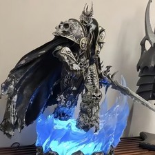 Arthas Menethil Statue Lighting Figurine Lich King 14" PVC Model Figure Gift WOW