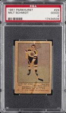1951 PARKHURST #29 MILT SCHMIDT ROOKIE RC PSA 2