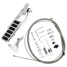 Universal Street Hot Rod Aluminum Gas Pedal24 Ss Throttle Cable Spring Set