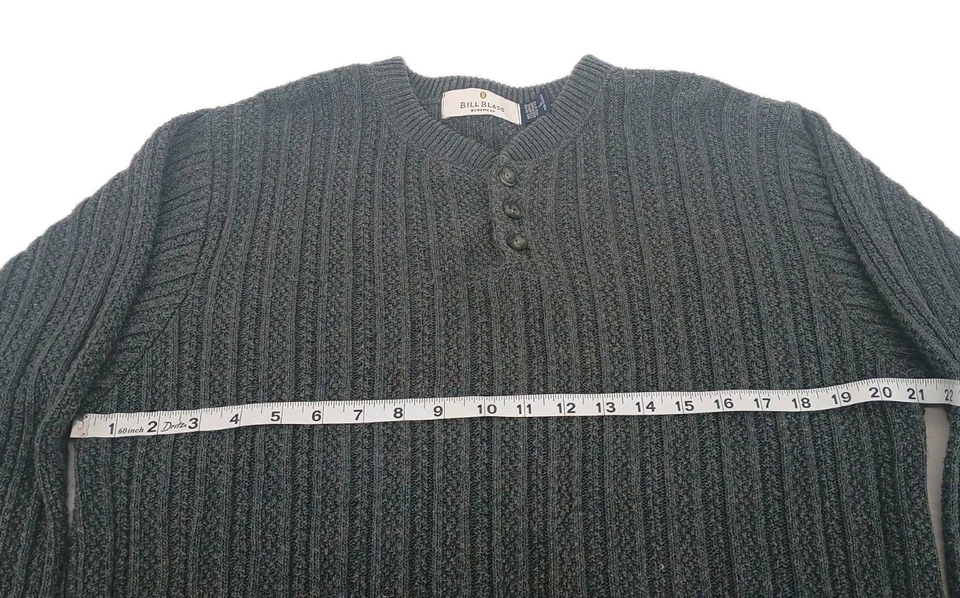 Suéter Vintage Bill Blass Henley Tejido Multicolor Para Hombre Talla L Foto 4 de 4